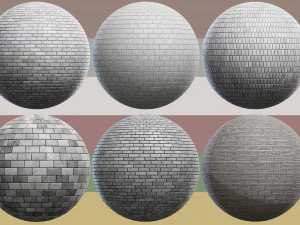 6 Brick Material Pack 4 CG Textures