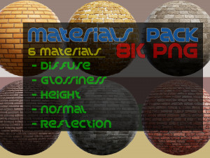 6 Brick Material Pack 5 CG Textures