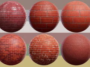 6 Brick Material Pack 6 CG Textures