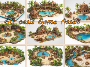 60 oasis Game Asset CG Textures