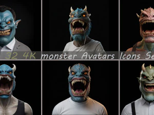 몬스터 아바타 아이콘 세트 게임 자산 CG 텍스쳐