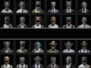 Monster Avatars Icons Set Game Asset CG Textures