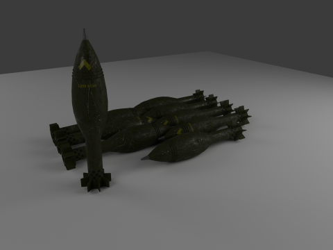 Mortar shell Modello 3D