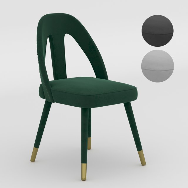 Petra Side Chair 3D Model .c4d .max .obj .3ds .fbx .stl .blend 