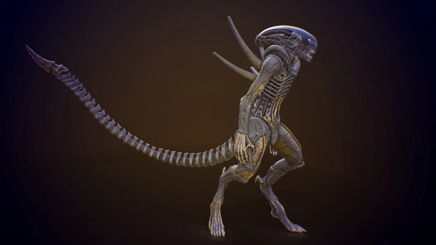 Alien 3D Model .c4d .max .obj .3ds .fbx .stl .blend 