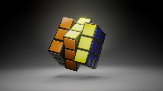 Rubiks Cubes - 3 by 3 Collection 3D Model .c4d .max .obj .3ds .fbx .stl .blend 