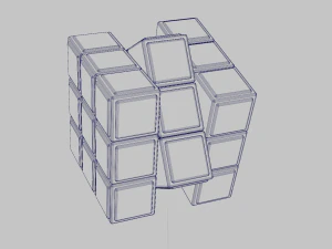 Rubiks Cubes - 3 by 3 Collection 3D Model