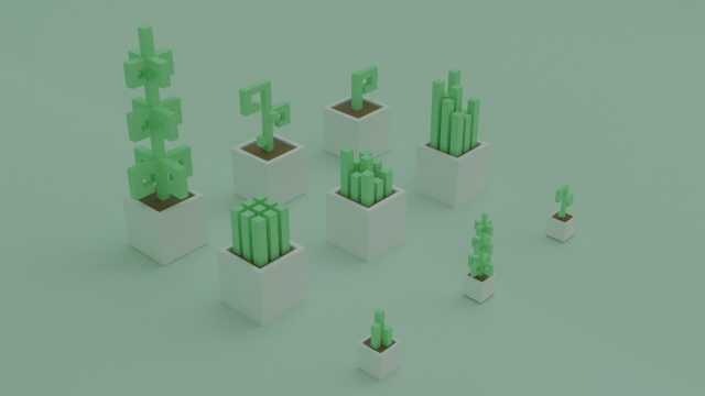 LowPoly plant obj fbx blender stl by hwawol 3D Model .c4d .max .obj .3ds .fbx .stl .blend 