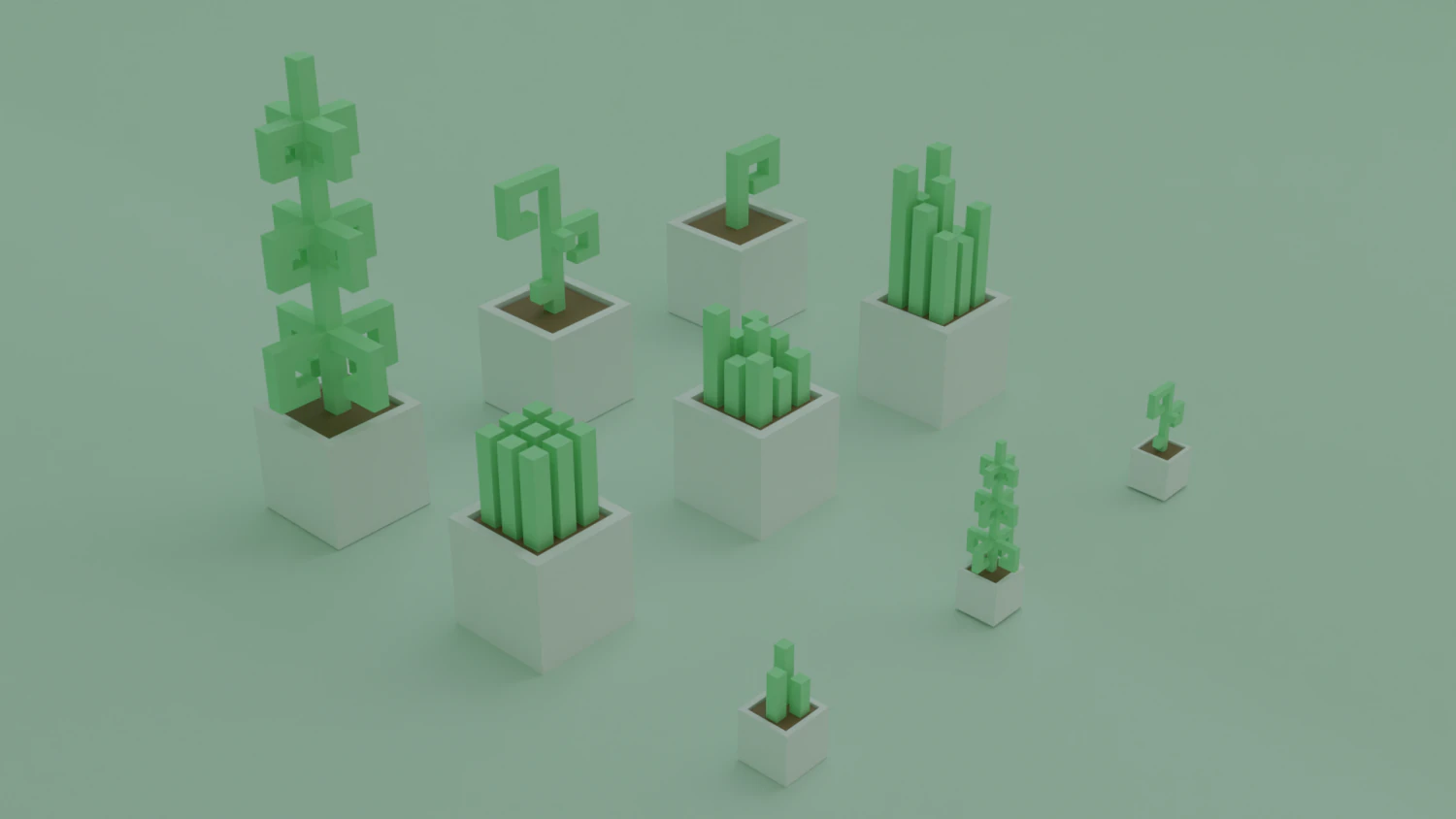 LowPoly plant obj fbx blender stl by hwawol 3D Model .c4d .max .obj .3ds .fbx .stl .blend 
