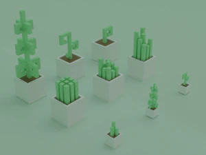 ह्वावोल द्वारा लोपॉली प्लांट ओबीजे एफबीएक्स ब्लेंडर एसटीएल 3D मॉडल