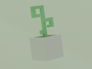LowPoly plant obj fbx blender stl by hwawol 3D Model