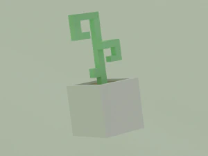 LowPoly plant obj fbx blender stl by hwawol 3D Model