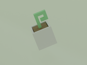 LowPoly plant obj fbx blender stl by hwawol 3D Model