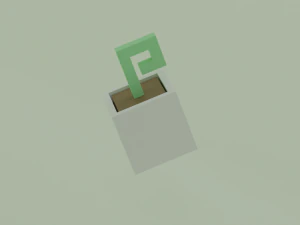LowPoly plant obj fbx blender stl by hwawol 3D Model