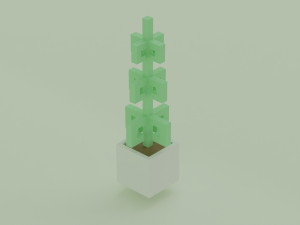 LowPoly plant obj fbx blender stl by hwawol 3D Model