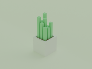 LowPoly plant obj fbx blender stl by hwawol 3D Model