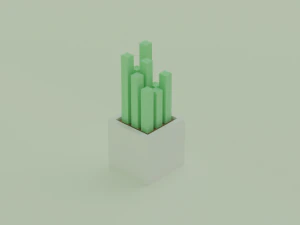 LowPoly plant obj fbx blender stl by hwawol 3D Model