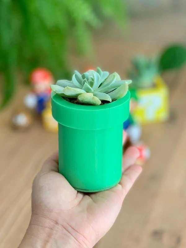 Super mario bros pipe planter 3D Print Model .c4d .max .obj .3ds .fbx .stl .blend