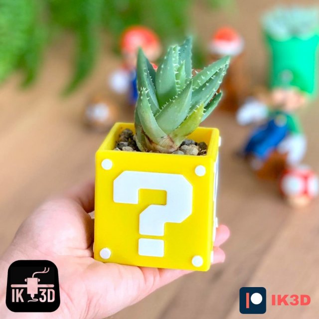 Question block super mario bros Modello di stampa 3D .c4d .max .obj .3ds .fbx .stl .blend 