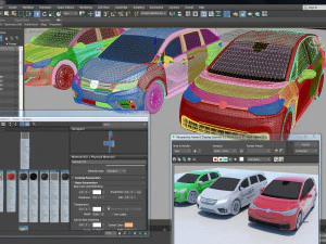 VW Golf GTI - Honda Odyssey - Peugeot 208 3D Model