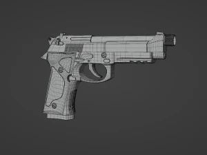 Beretta M9A3 3D Model