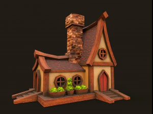 Lowpoly fantasy house 3D Model