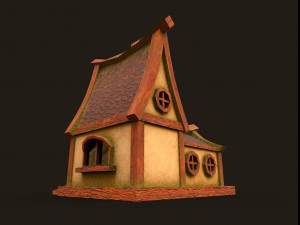 Lowpoly fantasy house Model 3D