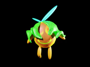 Низкополигональная модель персонажа для игр и других 3D Модель