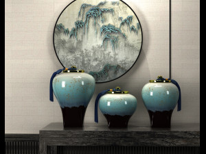 New Chinese ornament 3D Model