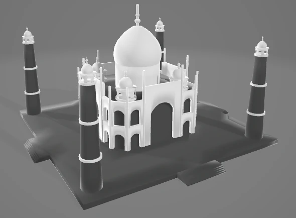 Taj Mahal 3D Model .c4d .max .obj .3ds .fbx .stl .blend
