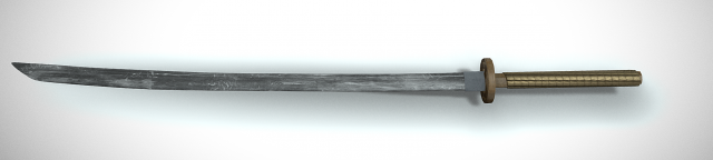 Samurai Sword 3D 모델 .c4d .max .obj .3ds .fbx .stl .blend 