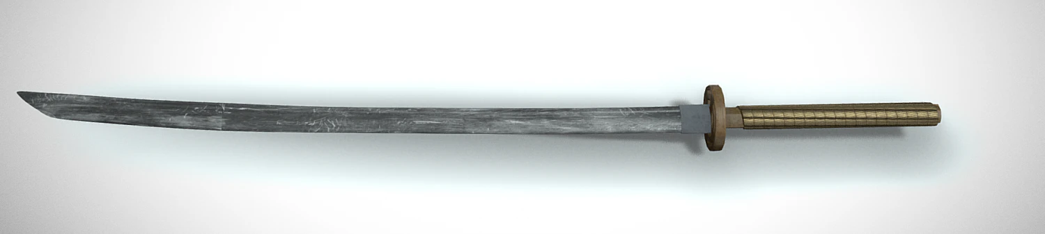 Samurai Sword 3D Model .c4d .max .obj .3ds .fbx .stl .blend 