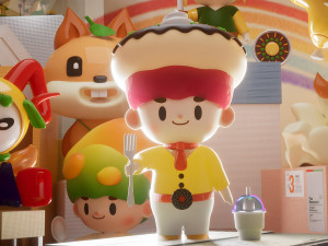 This adorable Cinema4D file features a charming IP character brought to life with meticulous design 3D Model