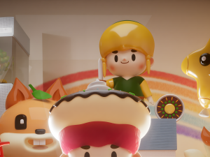 This adorable Cinema4D file features a charming IP character brought to life with meticulous design 3D 模型