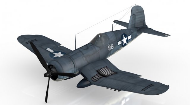 F4u1a The F4U-1A Corsair is an iconic and legendary fighter aircraft that played a crucial role 3D Model .c4d .max .obj .3ds .fbx .stl .blend 