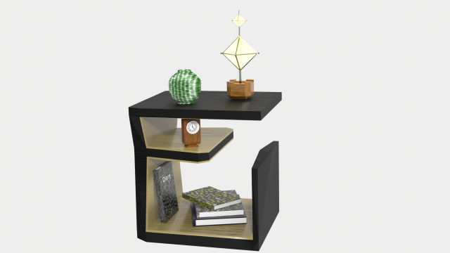 Bedside table 3D 模型 .c4d .max .obj .3ds .fbx .stl .blend 