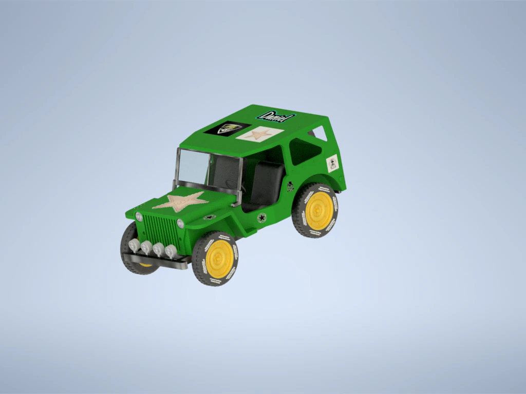 Military Jeep 3D Model .c4d .max .obj .3ds .fbx .stl .blend 