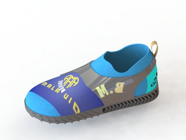 Custom shoes 3D 모델 .c4d .max .obj .3ds .fbx .stl .blend 