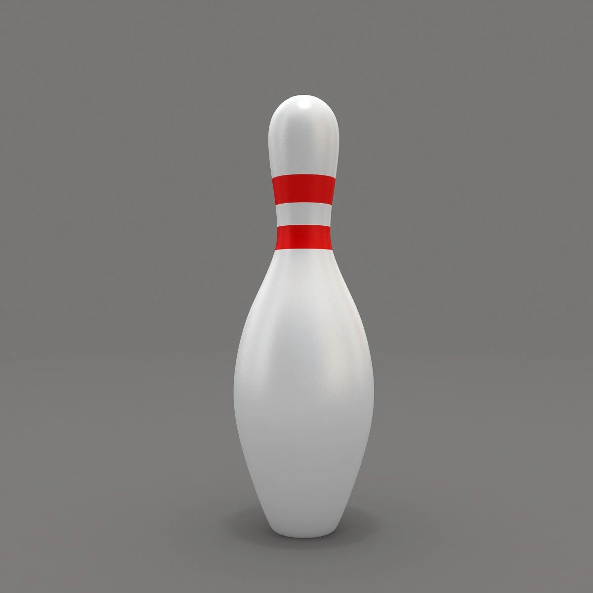 Bowling pin 3D Model .c4d .max .obj .3ds .fbx .stl .blend 