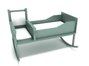 Fotel bujany dla dziecka Model 3D