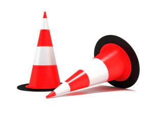 C&ocirc;nes de signalisation Modèle 3D