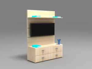 Wooden TV Unit Modèle 3D