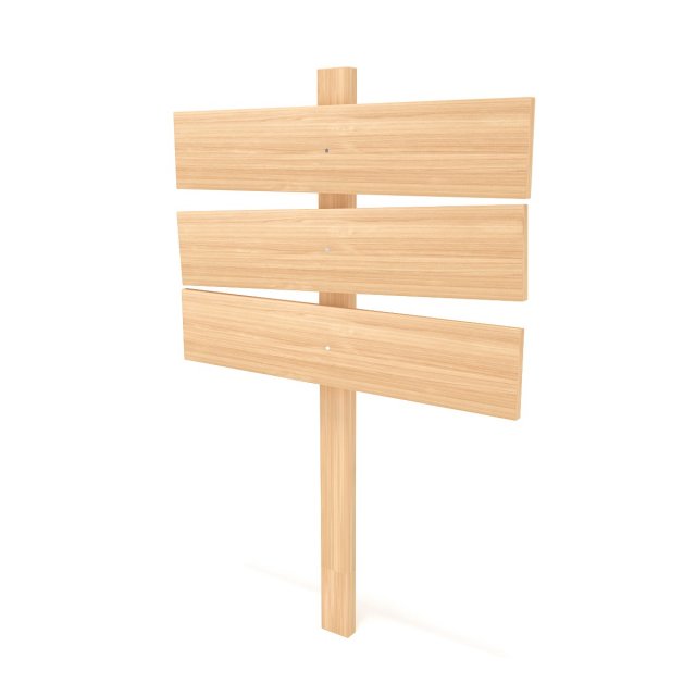 Wooden signboard Modello 3D .c4d .max .obj .3ds .fbx .stl .blend 