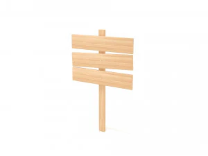 Wooden signboard 3D Model