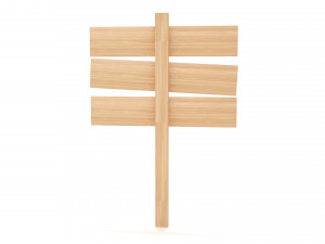 Wooden signboard Modello 3D