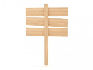 Wooden signboard 3D Model