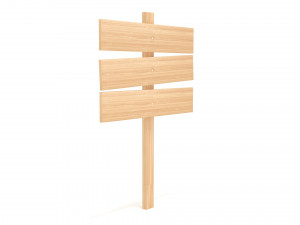 Wooden signboard Modello 3D