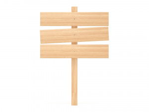 Wooden signboard Modello 3D