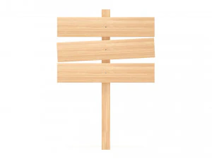 Wooden signboard 3D Model