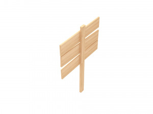Wooden signboard Modello 3D